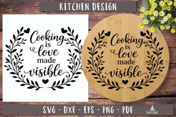Download Cooking is Love SVG Kitchen Cutting Boar - Kitchen Collection