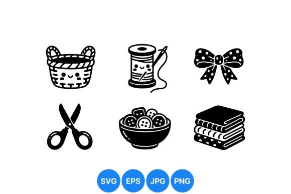 Download Cute Sewing Craft Icon Set - Cute Collection